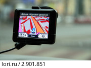Автомобильный GPS навигатор в салоне автомобиля. Стоковое фото, фотограф Щеголева Ольга / Фотобанк Лори