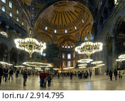 Интерьер Святой Софии в Стамбуле, Турция (2011 год). Редакционное фото, фотограф Михаил Марковский / Фотобанк Лори