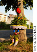 Город Мышкин. Дачный декор из старых вещей (2011 год). Стоковое фото, фотограф Зобков Юрий / Фотобанк Лори