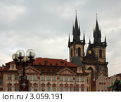 Тынский храм в Праге, Чехия (2011 год). Редакционное фото, фотограф Яков Филимонов / Фотобанк Лори