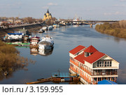 Нижний Новгород, мост через Оку и Невский собор (2011 год). Редакционное фото, фотограф Igor Lijashkov / Фотобанк Лори