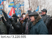 Москва. Митинг ЛДПР "За честную и чистую демократию" 4 февраля 2012. Редакционное фото, фотограф Ирина Фирсова / Фотобанк Лори