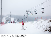 Подмосковный горнолыжный курорт Сорочаны, Дмитровский район. Стоковое фото, фотограф Кекяляйнен Андрей / Фотобанк Лори