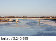 Новгород Великий. Мост через реку Волхов, зима (2012 год). Стоковое фото, фотограф Наталия Шевченко / Фотобанк Лори