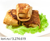 Блинчики с мясом. Стоковое фото, фотограф ElenArt / Фотобанк Лори