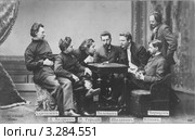 Группа писателей – участников литературного кружка "Среда", 1902 г. Стоковое фото, фотограф Антон Шальнев / Фотобанк Лори