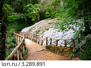 Водопад на "Monasterio de Piedra" Стоковое фото, фотограф Александр Тесевич / Фотобанк Лори