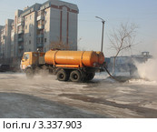 Аварийная машина, авария на теплотрассе (2010 год). Стоковое фото, фотограф макаров виктор / Фотобанк Лори