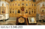 Русская православная церковь. Кафедральный собор Рождества Богородицы, Уфа. Бугабашская икона Божией Матери (2012 год). Редакционное видео, видеограф Mikhail Erguine / Фотобанк Лори