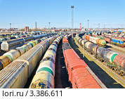 Грузовые составы на станции Калининград-сортировочная (2012 год). Редакционное фото, фотограф Сергей Трофименко / Фотобанк Лори