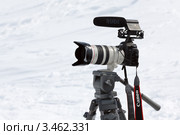 Фотоаппарат Canon EOS 5D Mark II, объектив Canon EF 28–300 f/3.5-5.6L IS USM, микрофон Rode (2012 год). Редакционное фото, фотограф А. А. Пирагис / Фотобанк Лори