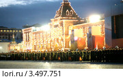 Ночная репетиция парада Победы на Красной площади 3 мая 2012 года. Общий вид. Редакционное видео, видеограф Игорь Долгов / Фотобанк Лори