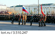 Знаменная группа на репетиции парада Победы в Чите (2012 год). Редакционное видео, видеограф Евгений / Фотобанк Лори