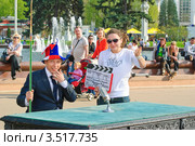 Иван Охлобыстин на съемках телепередачи "Первый класс" (2012 год). Редакционное фото, фотограф Алёшина Оксана / Фотобанк Лори