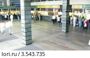 Билетные кассы на Ярославском железнодорожном вокзале, таймлапс (2009 год). Редакционное видео, видеограф Losevsky Pavel / Фотобанк Лори