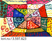 Детский рисунок гуашью. Стоковая иллюстрация, иллюстратор Оксана Савина / Фотобанк Лори