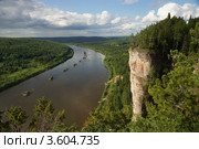 Вид с горы Ветлан. Река Вишера. Стоковое фото, фотограф Дмитрий Иванин / Фотобанк Лори