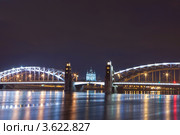 Санкт-Петербург. Мост Петра Великого (Большеохтинский) (2012 год). Стоковое фото, фотограф Литвяк Игорь / Фотобанк Лори