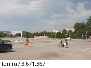 Нефтекумск. Центральная площадь города (2012 год). Редакционное фото, фотограф Андрей Ижаковский / Фотобанк Лори