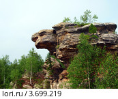 Каменный город. Скала Черепаха. Пермский край. Стоковое фото, фотограф Евгений Ткачёв / Фотобанк Лори