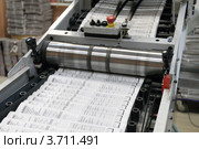 Волоколамская типография, печатается тираж газеты (2012 год). Редакционное фото, фотограф Дмитрий Неумоин / Фотобанк Лори