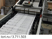 Волоколамская типография, печатается тираж газеты (2012 год). Редакционное фото, фотограф Дмитрий Неумоин / Фотобанк Лори