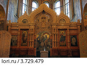 Храм Воскресения Христова (Спаса на Крови). Внутреннее убранство, центральный иконостас. Санкт-Петербург (2010 год). Стоковое фото, фотограф Ольга Липунова / Фотобанк Лори
