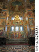 Храм Воскресения Христова (Спаса на Крови). Внутреннее убранство, мозаика северной стены. Санкт-Петербург. (2010 год). Стоковое фото, фотограф Ольга Липунова / Фотобанк Лори