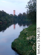 Пейзаж, река Олонка, город Олонец, Республика Карелия (2012 год). Стоковое фото, фотограф Вячеслав Палес / Фотобанк Лори