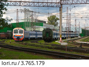 Локомотивное (моторвагонное) депо в Лобне (2012 год). Стоковое фото, фотограф Pukhov K / Фотобанк Лори