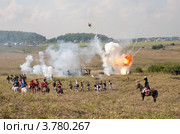 Реконструкция военного сражения под Бородином. Стоковое фото, фотограф Литвяк Игорь / Фотобанк Лори