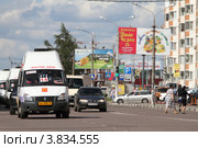 Балашиха, маршрутное такси (2011 год). Редакционное фото, фотограф Дмитрий Неумоин / Фотобанк Лори