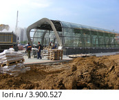 Строительство станции метро "Новокосино". Носовихинское шоссе. Москва (2012 год). Стоковое фото, фотограф lana1501 / Фотобанк Лори