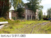 Старое железнодорожное депо. Станция Любань (2012 год). Стоковое фото, фотограф Андрей Небукин / Фотобанк Лори