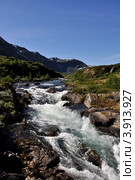 Водопад на горной речке, Норвегия (2008 год). Стоковое фото, фотограф Estet / Фотобанк Лори