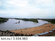 Вид на реку Волхов с колокольни Софийского собора Новгородского кремля (2012 год). Стоковое фото, фотограф Геннадий Соловьев / Фотобанк Лори