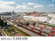 Город Санкт-Петербург. Здание Финляндского вокзала с высоты птичьего полёта (2012 год). Стоковое фото, фотограф Алексей Ширманов / Фотобанк Лори