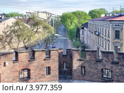 Вид на город Краков со стены  замка Вавель (2012 год). Стоковое фото, фотограф Parmenov Pavel / Фотобанк Лори
