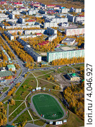 Вид на город Лангепас сверху (2011 год). Стоковое фото, фотограф Владимир Мельников / Фотобанк Лори