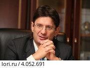 Леонид Федун – российский предприниматель, вице-президент ОАО «Лукойл», основной акционер и председатель совета директоров футбольного клуба «Спартак» Москва (2009 год). Редакционное фото, фотограф Александр С. Курбатов / Фотобанк Лори
