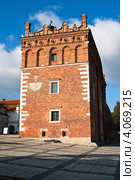 Староместская площадь и ратуша в польском городе Сандомир (2011 год). Стоковое фото, фотограф Андрей Андронов / Фотобанк Лори
