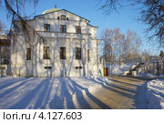 Музей-усадьба Остафьево солнечным зимним утром (2012 год). Редакционное фото, фотограф Яна Королёва / Фотобанк Лори