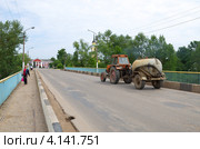 Мост через реку Селижаровка в посёлке Селижарово,Тверская область (2012 год). Редакционное фото, фотограф Елена Коромыслова / Фотобанк Лори