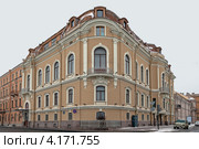 Особняк О. В. Серебряковой.  Кутузова наб., 22 Гагаринская ул., 2 (2013 год). Стоковое фото, фотограф Валентина Качалова / Фотобанк Лори