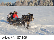 Конно-санный поход по хребтам Уральских гор (2013 год). Редакционное фото, фотограф Овчинникова Ирина / Фотобанк Лори