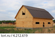 Еще не заселенный дом из соснового бруса (2012 год). Стоковое фото, фотограф Анатолий Матвейчук / Фотобанк Лори