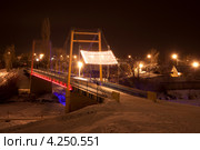 Город Тамбов. Пешеходный мост через реку Цна. (2013 год). Стоковое фото, фотограф Карелин Д.А. / Фотобанк Лори
