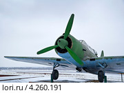 Волгоград. Советский штурмовик Су-2 возле музея-панорамы (2013 год). Редакционное фото, фотограф Вячеслав Беляев / Фотобанк Лори