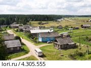 Северная деревня, вид сверху (2008 год). Стоковое фото, фотограф Солодовникова Елена / Фотобанк Лори