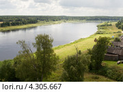 Пейзаж с рекой на Русском Севере (2008 год). Стоковое фото, фотограф Солодовникова Елена / Фотобанк Лори